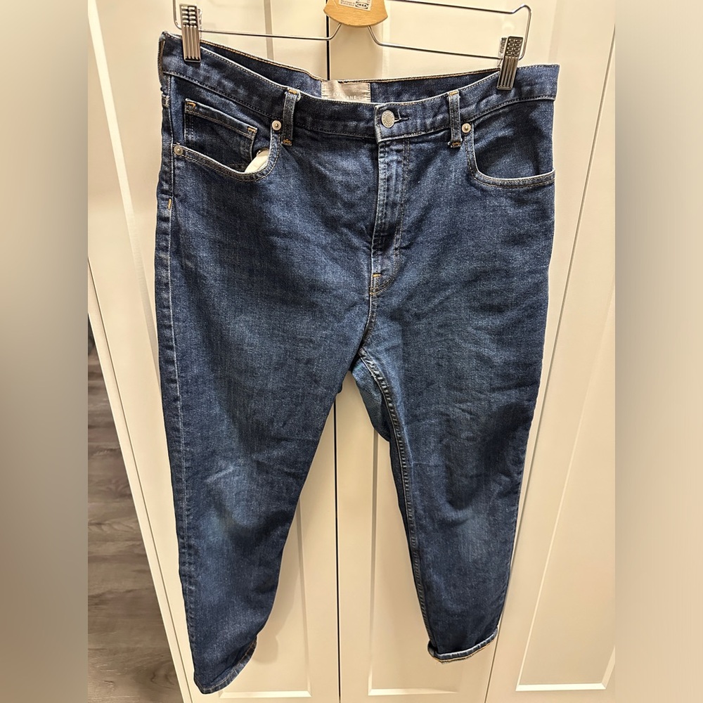 Everlane high rise 98% cotton 2% stretch jeans women’s 32 ankle length
